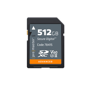 ProMaster SDXC 512GB Advanced UHS-II V60 Memory Card