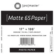 ProMaster Matte 65 Paper 17"x100' Roll - Image 1