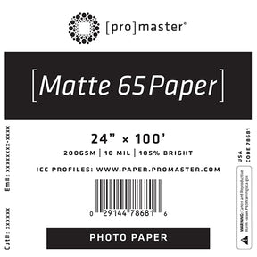 ProMaster Matte 65 Paper 24"x100' Roll - Image 1