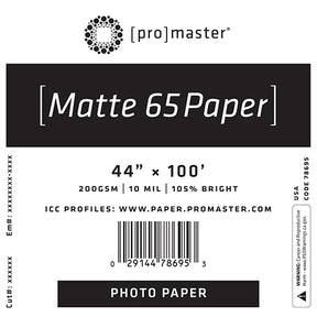 ProMaster Matte 65 Paper 44"x100' Roll - Image 1