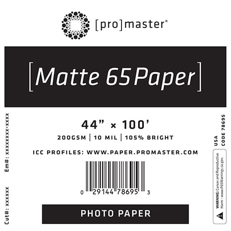 ProMaster Matte 65 Paper 44"x100' Roll - Image 1