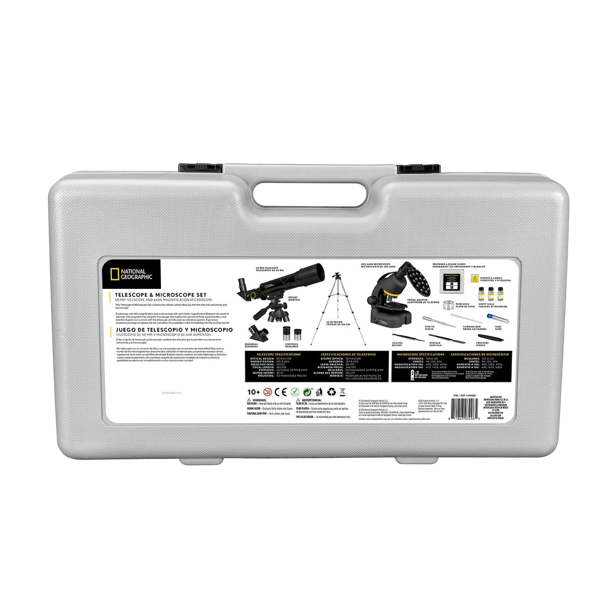 Certified Pre-Owned National Geographic 50mm Telescope and 640x Microscope Set with Hard Case