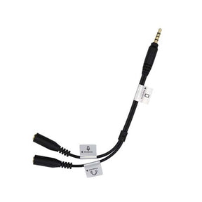 ProMaster Audio Cable 3.5mm TRRS male straight - dual 3.5mm female straight - 7 1/2" straight splitter - Image 1