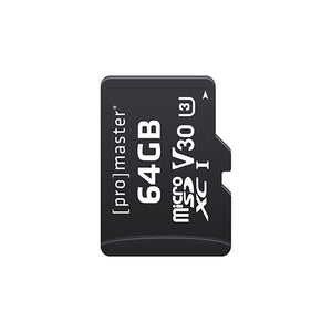 ProMaster Micro SDXC 64GB Advanced UHS-I V30 Memory Card