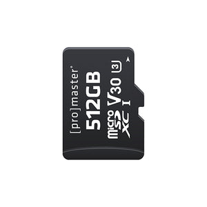 ProMaster Micro SDXC 512GB Advanced UHS-I V30 Memory Card