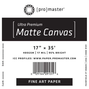 ProMaster Ultra Premium Matte Canvas 17" x 35' Roll