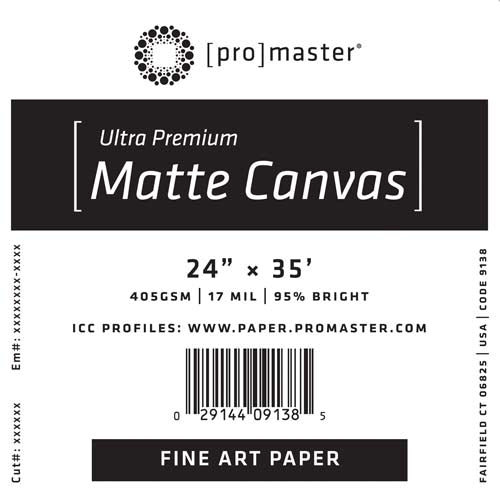 ProMaster Ultra Premium Matte Canvas 24" x 35' Roll - Image 1
