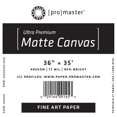 ProMaster Ultra Premium Matte Canvas 36" x 35' Roll - Image 1
