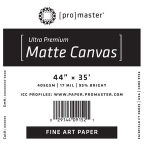ProMaster Ultra Premium Matte Canvas 44" x 35' Roll - Image 1