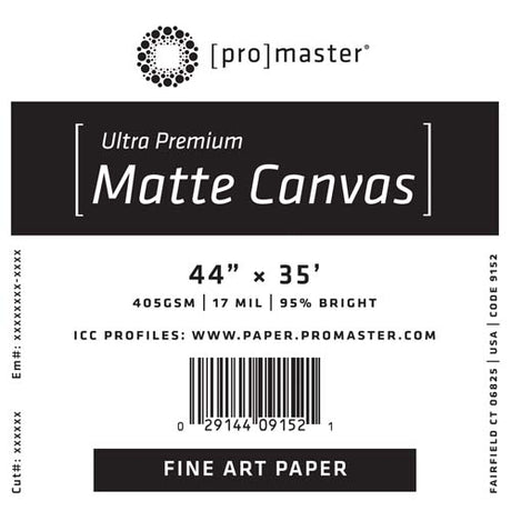 ProMaster Ultra Premium Matte Canvas 44" x 35' Roll - Image 1