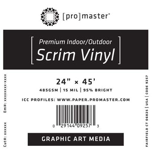 ProMaster Premium Indoor/Outdoor Scrim Vinyl 24" x 45' Roll