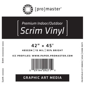 ProMaster Premium Indoor/Outdoor Scrim Vinyl 42"x45' Roll