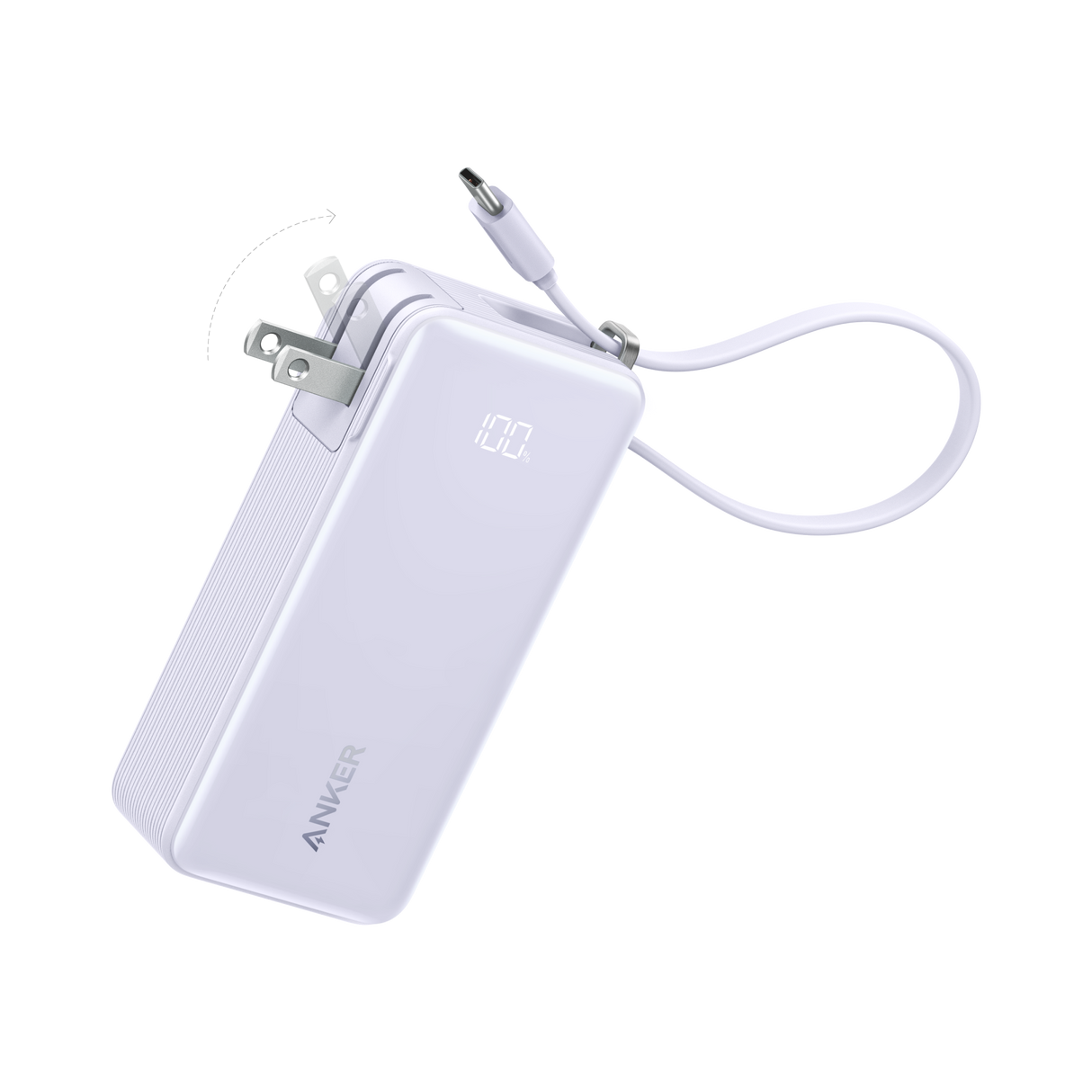 Anker Power Bank (10K, Fusion, Built-In Cable)