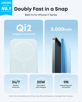 Anker Nano Power Bank (5K, MagGo, Slim) Teal Oasis