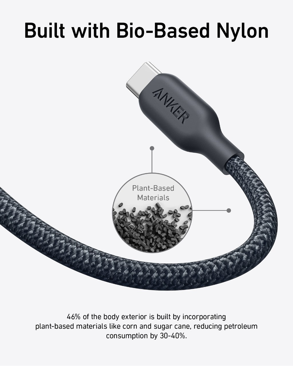 Anker 543 USB-C to USB-C Cable (Bio-Braided, 6 ft)