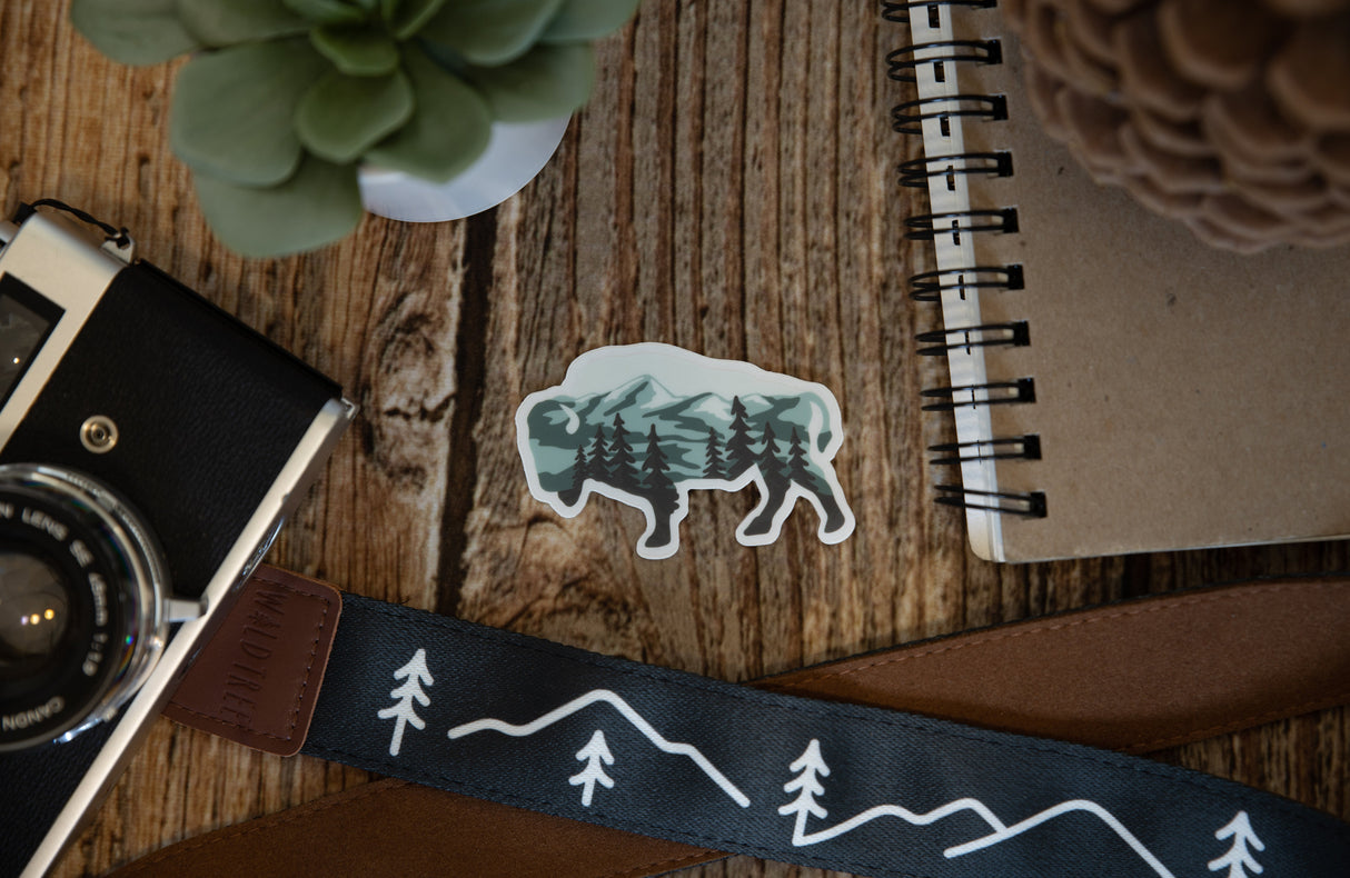 Bison Landscape Sticker
