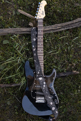 Black Vine Guitar Strap