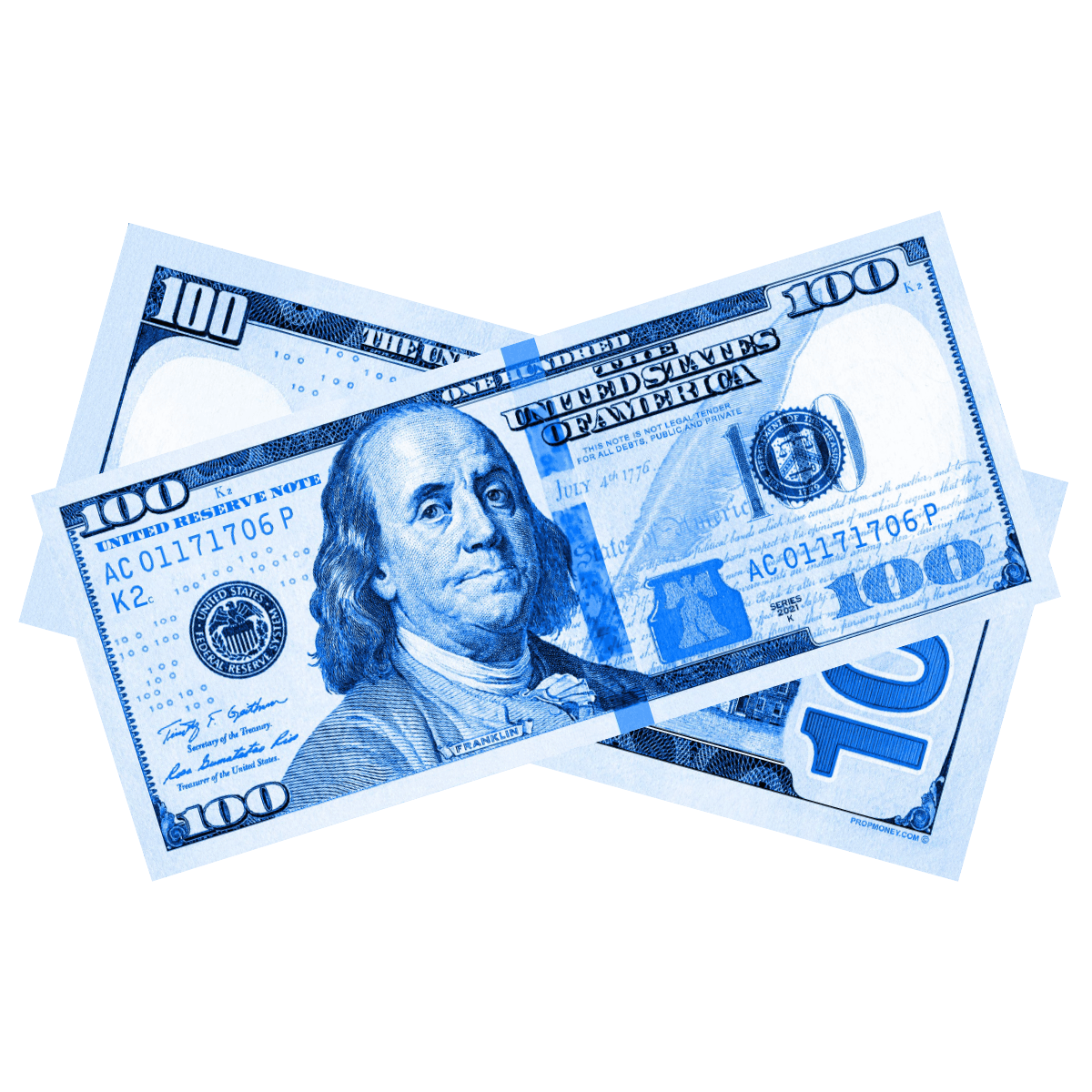 100x $100 New Series Blue Bills