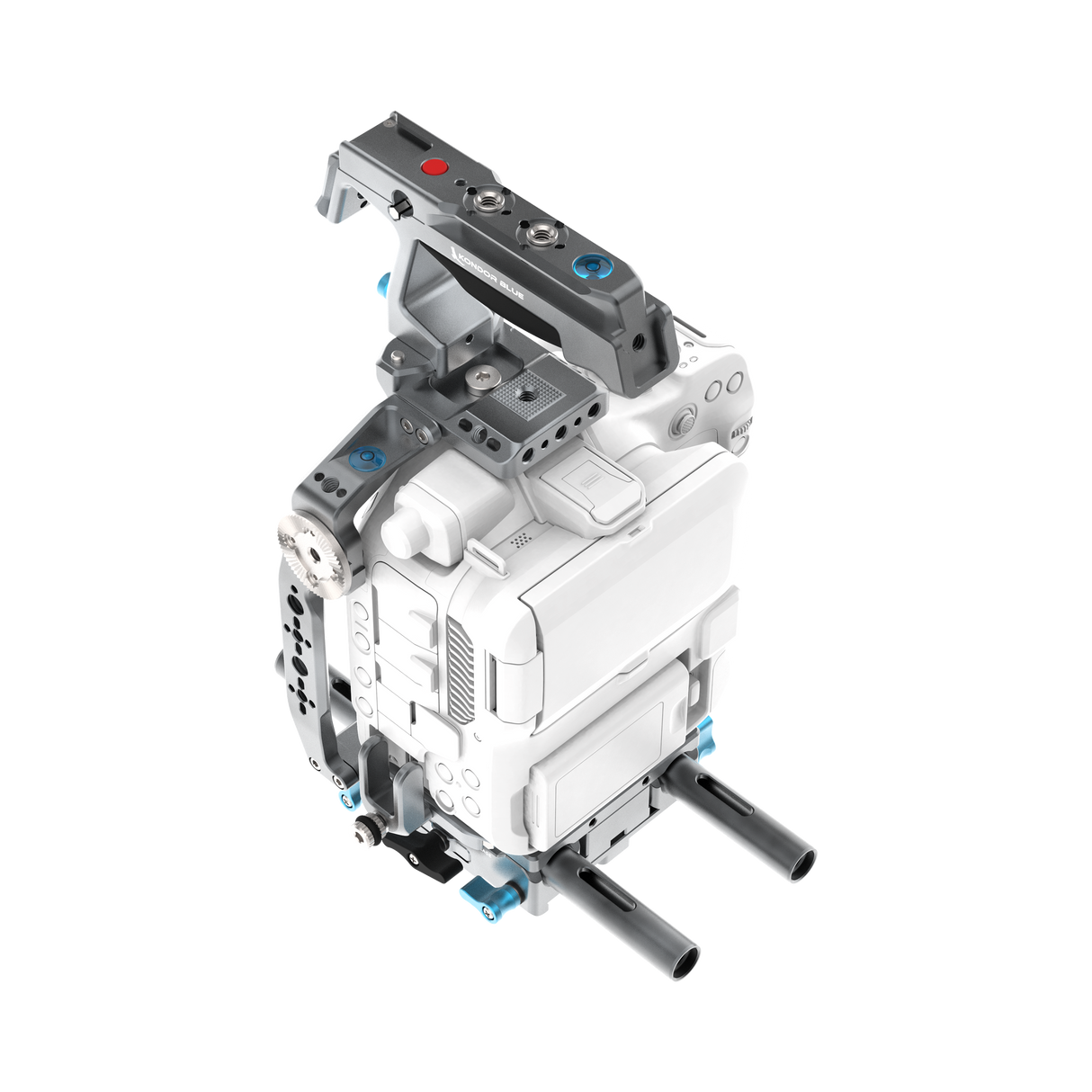 Kondor Blue Canon C80 Base Rig (Space Gray) — side view