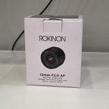 (USED) Rokinon 12mm f/2 AF Lens for APS-C E-Mount