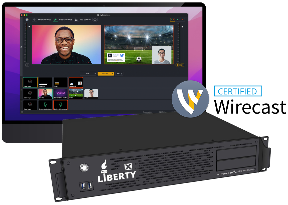 Liberty X SDI Workstation with Telestream Wirecast Pro Software Perpetual