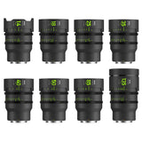 NiSi ATHENA PRIME Full Frame Cinema Lens MASTER Kit with 8 Lenses 14mm T2.4, 18mm T2.2, 25mm T1.9, 35mm T1.9, 40mm T1.9, 50mm