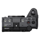 Sony FX5 cinema camera top view showing multi-function dial and controls