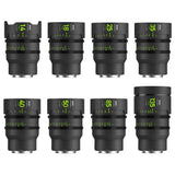 NiSi ATHENA PRIME Full Frame Cinema Lens MASTER Kit with 8 Lenses 14mm T2.4, 18mm T2.2 , 25mm T1.9, 35mm T1.9, 40mm T1.9, 50m