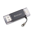 Verbatim iStore 'n' Go Dual USB Flash Drive Apple Lightning USB 3.0 Graphite 16GB