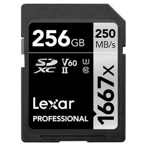 Lexar Professional SDXC Memory Card 1667x 256GB Class 10 UHS-II U3 V60