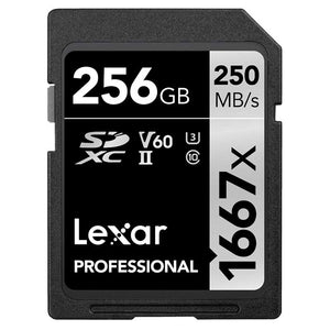 Lexar Professional SDXC Memory Card 1667x 256GB Class 10 UHS-II U3 V60