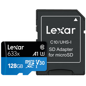 Lexar High Performance MicroSDXC 633x UHS-I w/ SD Adapter 128GB