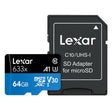 Lexar High Performance MicroSDXC 633x UHS-I w/ SD Adapter 64GB