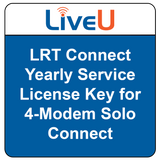 LiveU LRT Connect Yearly Service License Key for 4-Modem Solo Connect