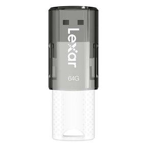 Lexar 64GB JumpDrive S60 USB 2.0 Flash Drive w/ cap White/Black