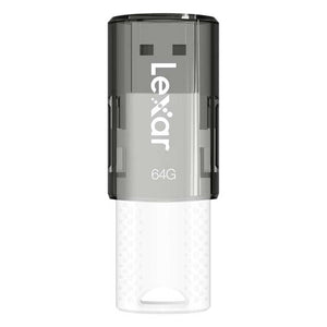 Lexar 64GB JumpDrive S60 USB 2.0 Flash Drive w/ cap White/Black
