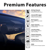 Open Box! Rexing V3 Dual Camera Front and Inside Cabin Full HD 1080p with WiFi and Built-in GPS