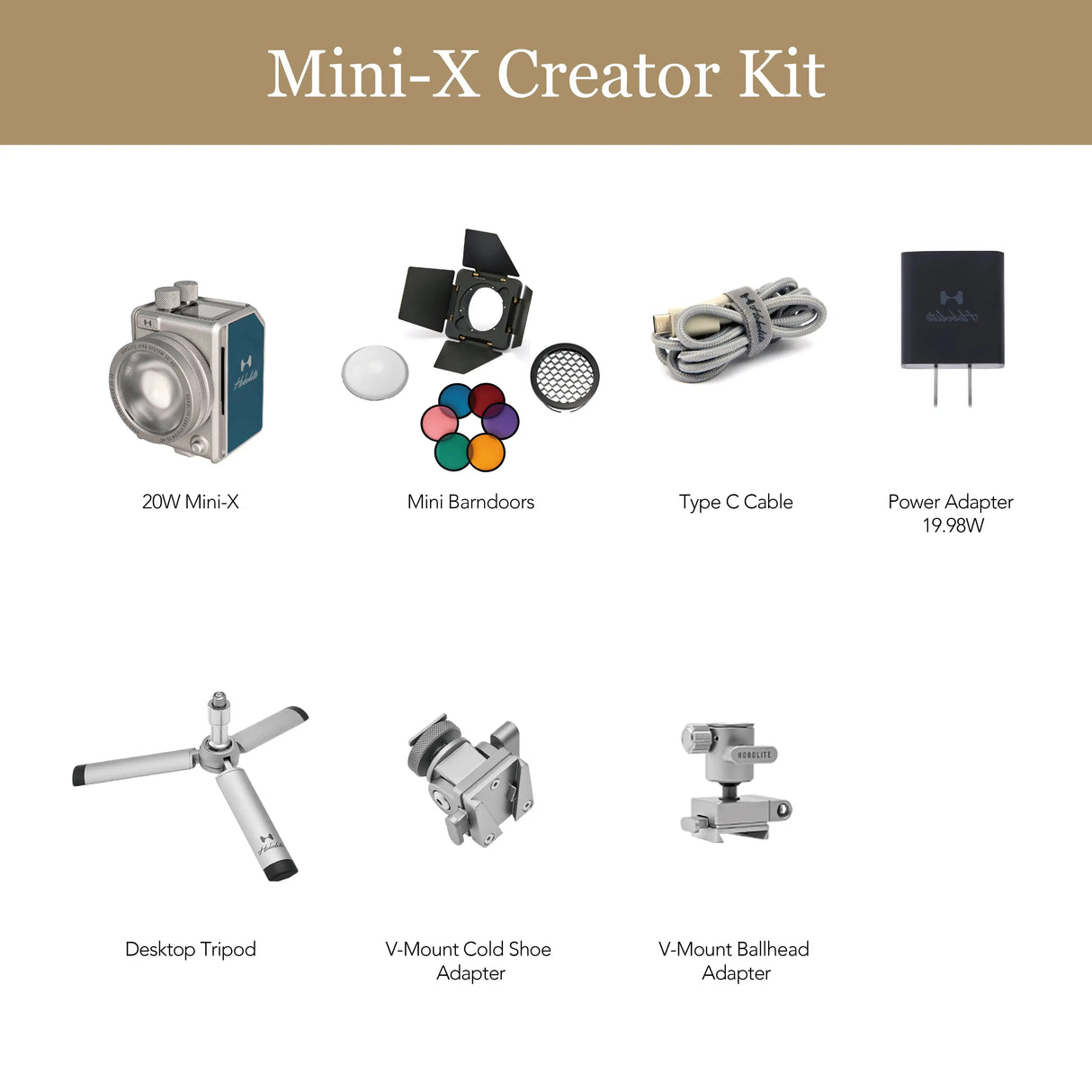 Hobolite Mini-X 20W Portable Bi-Color Continuous LED Lighting Kit