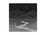 Midnight Mountain Sticker