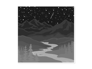 Midnight Mountain Sticker