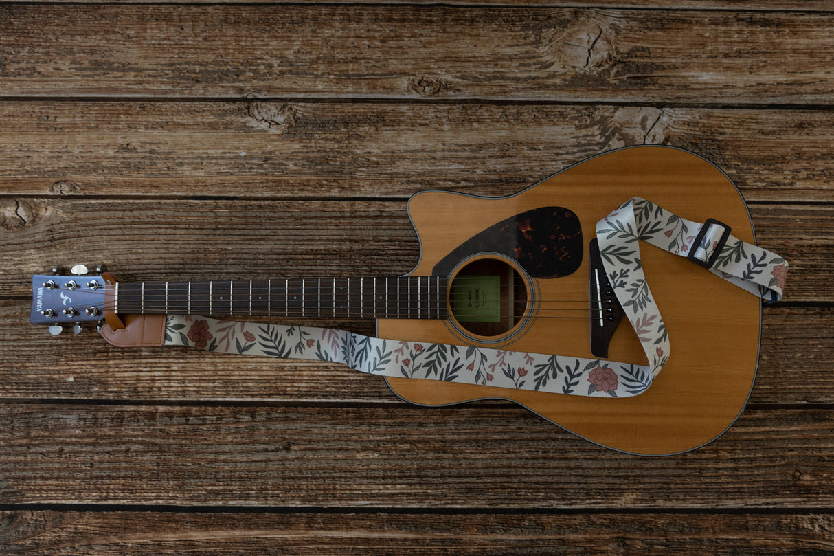 Moody Flower Guitar Strap