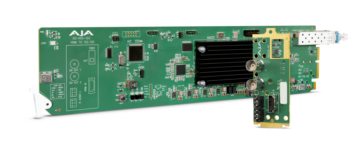 AJA 12G-SDI to HDMI 2.0 Conversion with LC Fiber Receiver