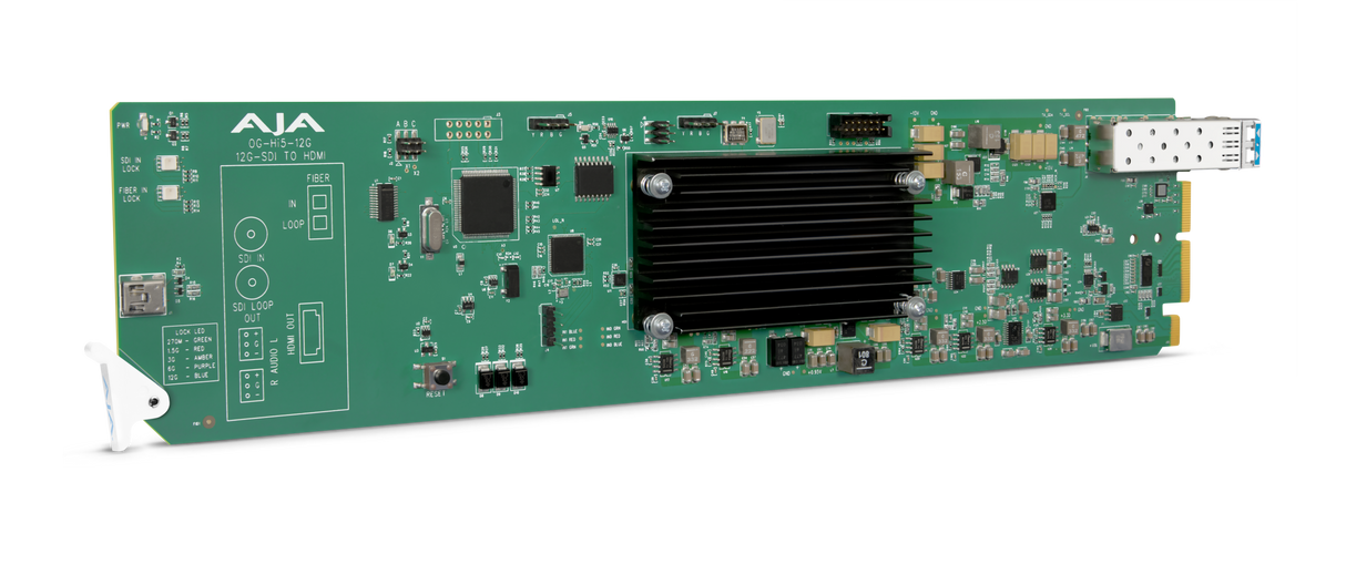 AJA 12G-SDI to HDMI 2.0 Conversion with LC Fiber Transceiver
