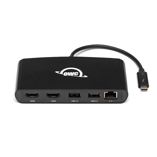 OWC 5-Port Thunderbolt 3 mini Dock Bus-Powered 2x HDMI 1x USB 3 1x USB 2 Ethernet 1000BT