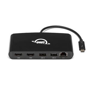 OWC 5-Port Thunderbolt 3 mini Dock Bus-Powered 2x HDMI 1x USB 3 1x USB 2 Ethernet 1000BT