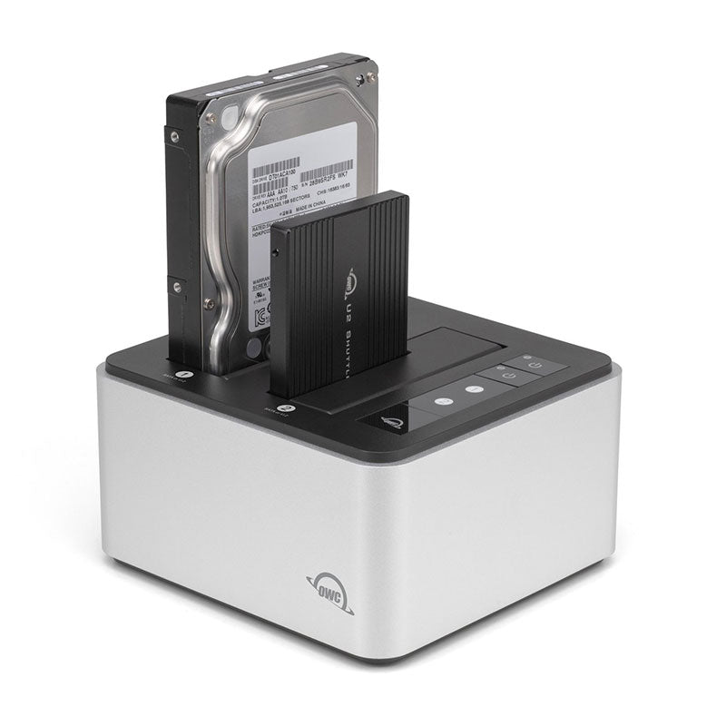 OWC Dual-Bay Drive Docking Solution 2.5-in and 3.5-in NVMe U.2 SATA Drives