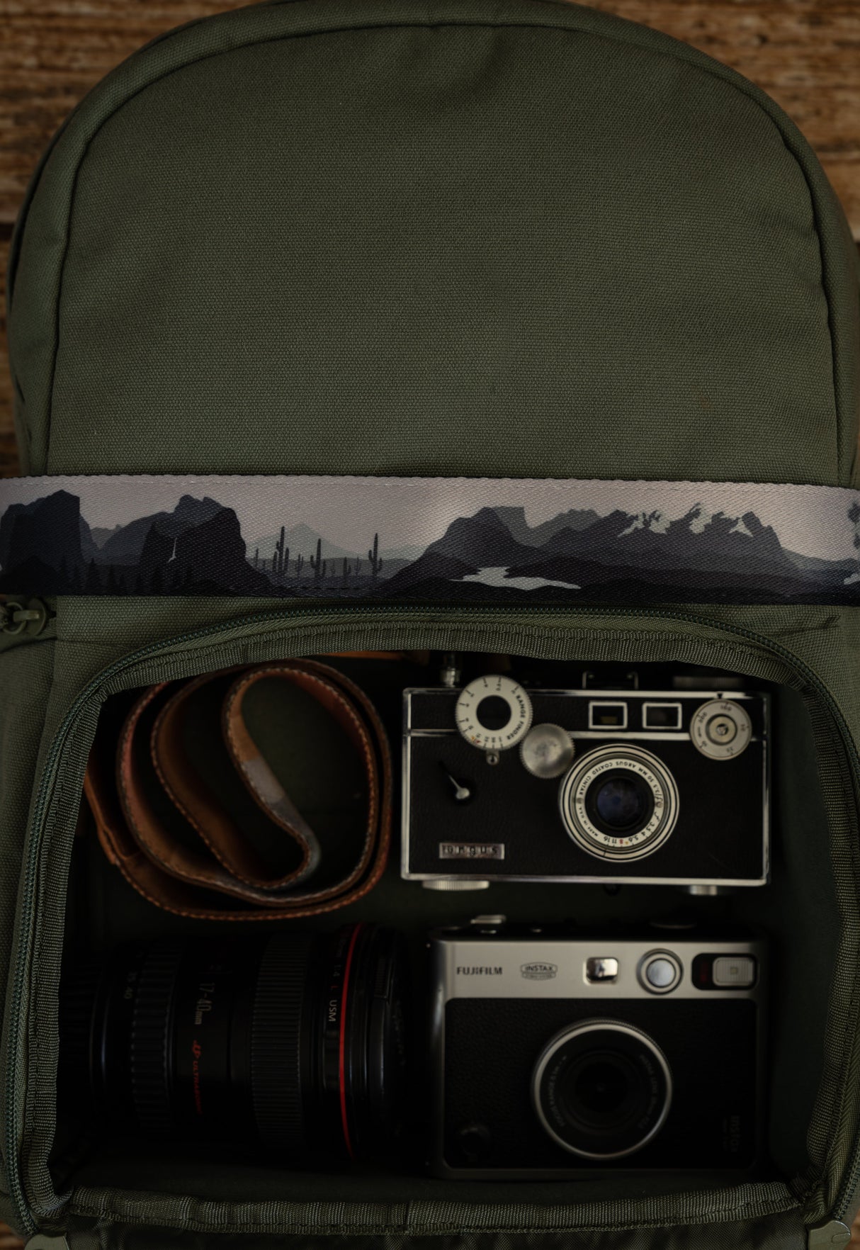 Parks in Black and White Camera Strap