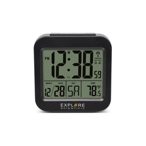 Travel Alarm with radio-controlled Clock and Indoor Temperature Display