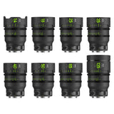 NiSi ATHENA PRIME Full Frame Cinema Lens MASTER Kit with 8 Lenses 14mm T2.4, 18mm T2.2, 25mm T1.9, 35mm T1.9, 40mm T1.9, 50mm