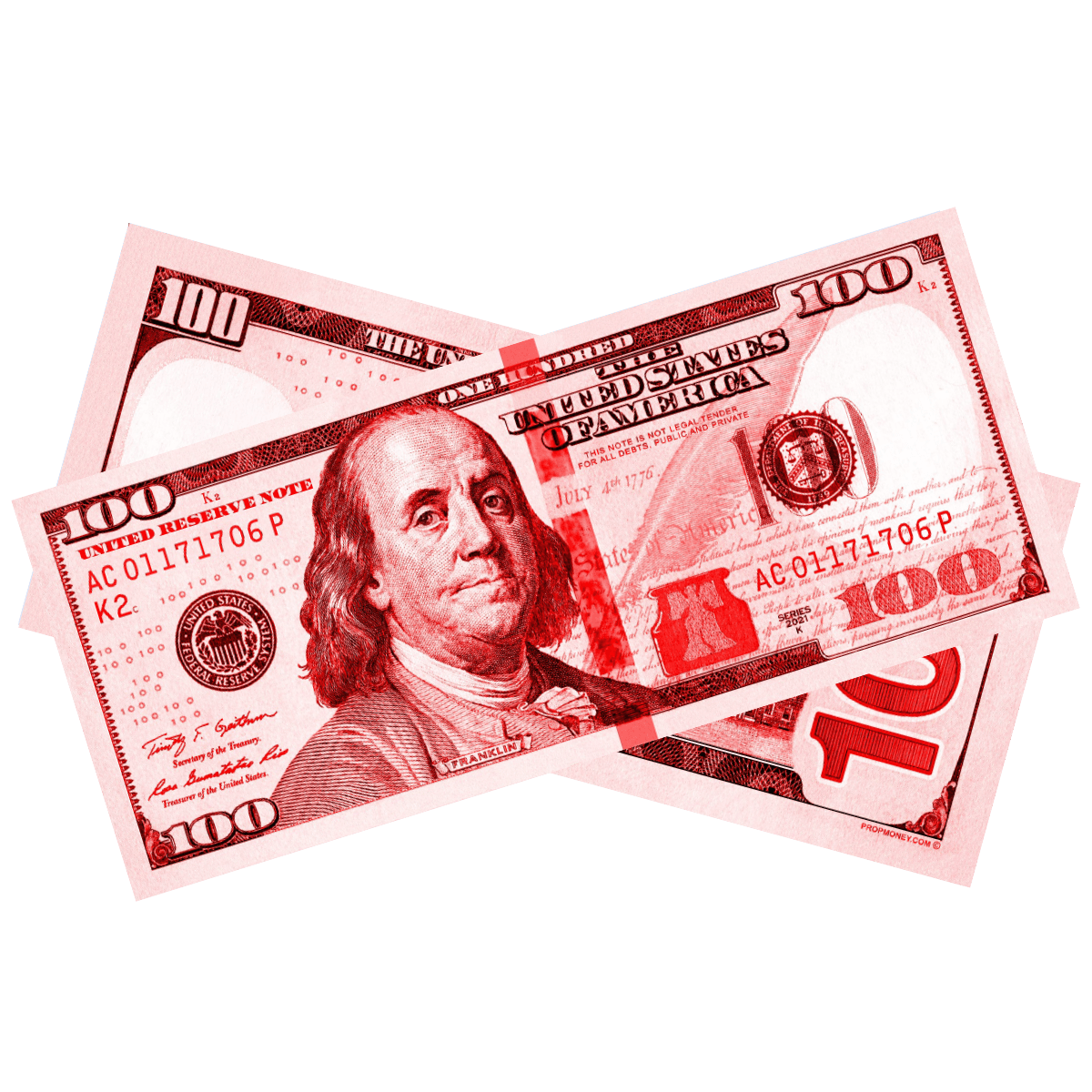100x $100 New Series Red Bills